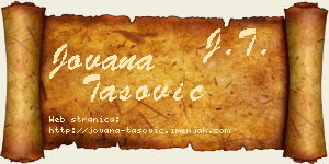 Jovana Tašović vizit kartica